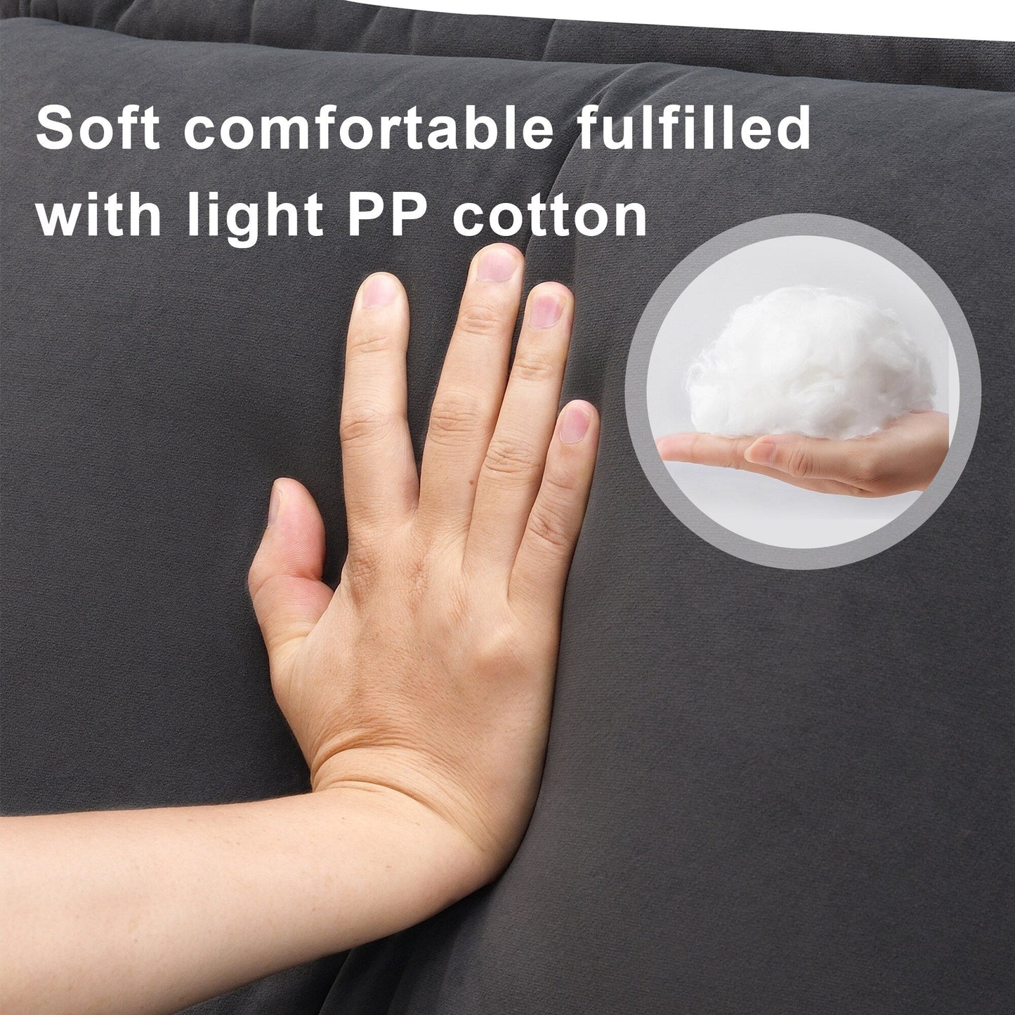 [VIDEO fornito][Nuovo] Divano componibile moderno a forma di U da 109,8*55,9 con cuscini in vita, divano simmetrico imbottito a 6 posti