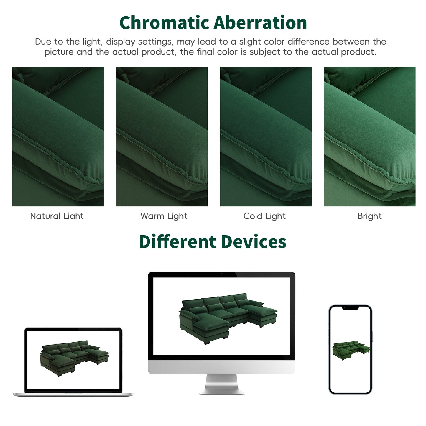 [VIDEO fornito][Nuovo] Divano componibile moderno a forma di U da 109,8*55,9 con cuscini in vita, divano simmetrico imbottito a 6 posti