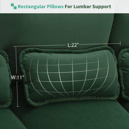 [VIDEO fornito][Nuovo] Divano componibile moderno a forma di U da 109,8*55,9 con cuscini in vita, divano simmetrico imbottito a 6 posti