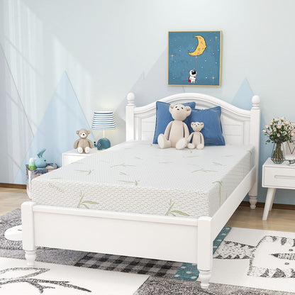 Materasso in memory foam da 10 pollici, sensazione medio-rigida con rivestimento in bambù, certificato CertiPUR-US