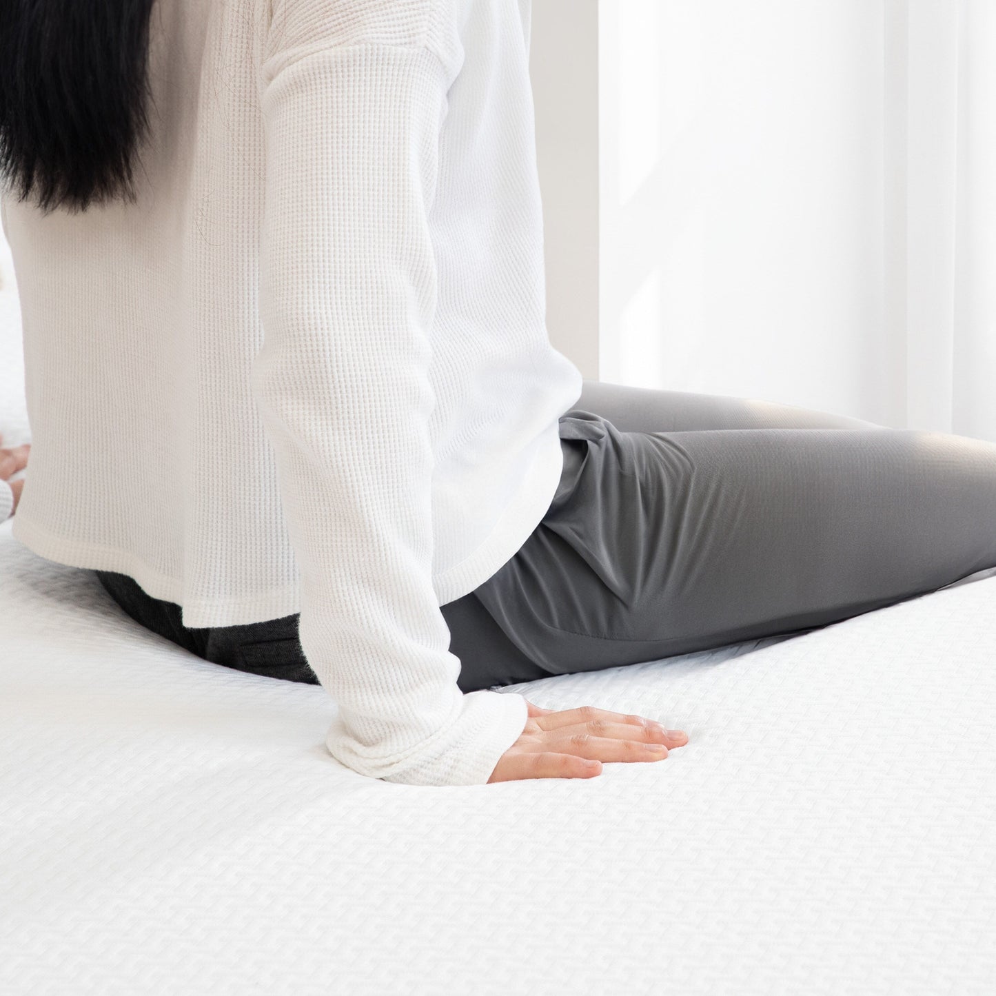 Materasso in memory foam con infuso di tè verde SoftNest Calma Collection da 8 pollici