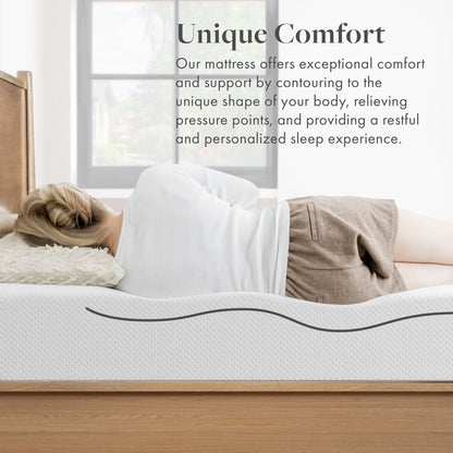 Materasso in memory foam con infuso di tè verde SoftNest Calma Collection da 8 pollici