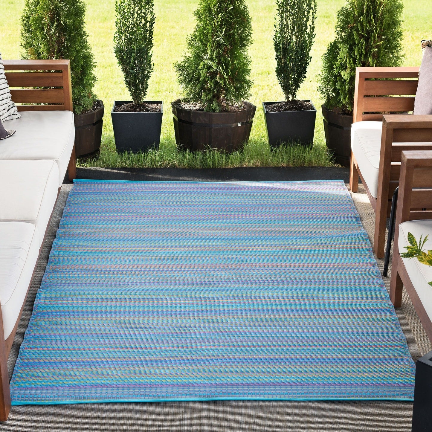 Tappeto per interni/esterni Sundown Beach Stripe