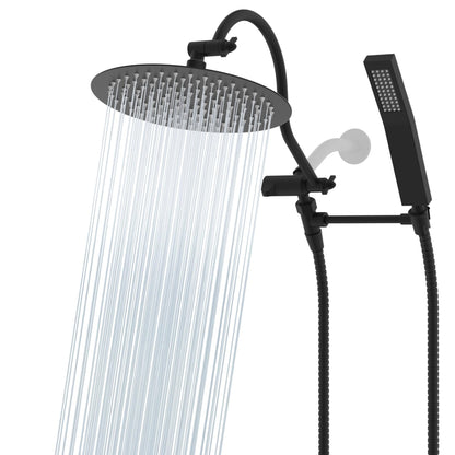 Soffione doccia a pioggia ad alta pressione interamente in metallo da 10 pollici con combinazione portatile