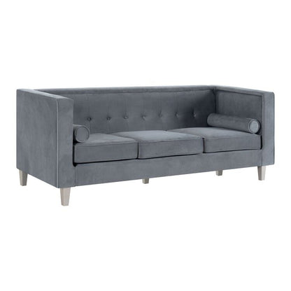 Divano per soggiorno Divano Mid Century con cuscino trapuntato Gambe in legno massello per soggiorno Camera da letto Comodo