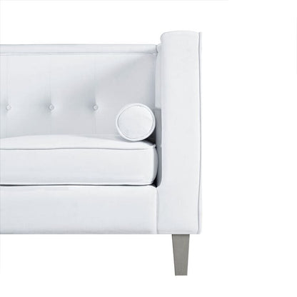 Divano per soggiorno Divano Mid Century con cuscino trapuntato Gambe in legno massello per soggiorno Camera da letto Comodo