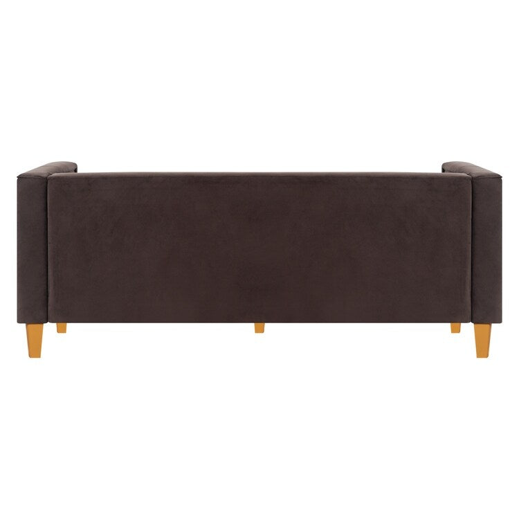 Divano per soggiorno Divano Mid Century con cuscino trapuntato Gambe in legno massello per soggiorno Camera da letto Comodo