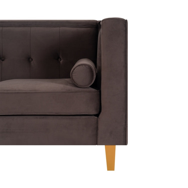 Divano per soggiorno Divano Mid Century con cuscino trapuntato Gambe in legno massello per soggiorno Camera da letto Comodo