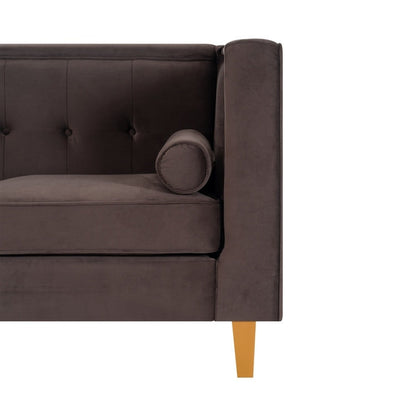 Divano per soggiorno Divano Mid Century con cuscino trapuntato Gambe in legno massello per soggiorno Camera da letto Comodo