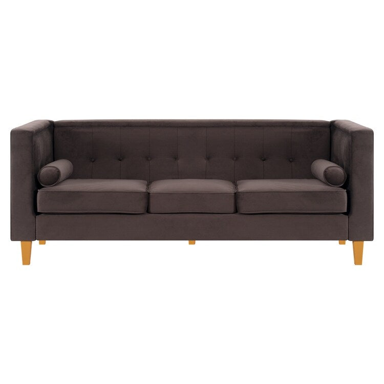 Divano per soggiorno Divano Mid Century con cuscino trapuntato Gambe in legno massello per soggiorno Camera da letto Comodo