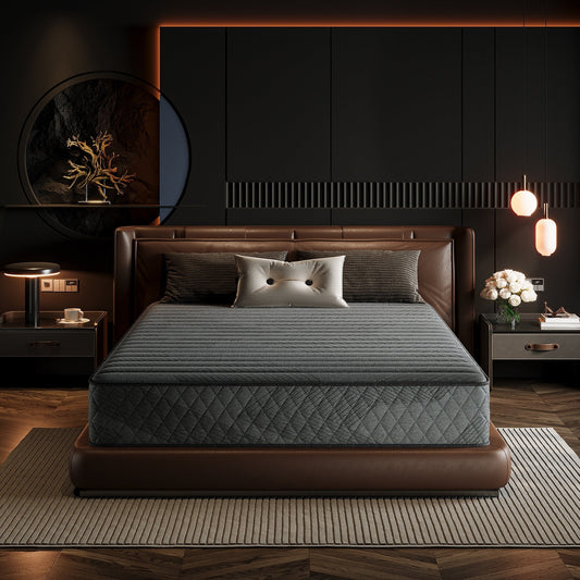 Materasso ibrido in memory foam infuso di gel SweDrea da 10 pollici, mediamente rigido, rinfrescante e traspirante con CertiPUR-US, SGS e OEKO-TEX