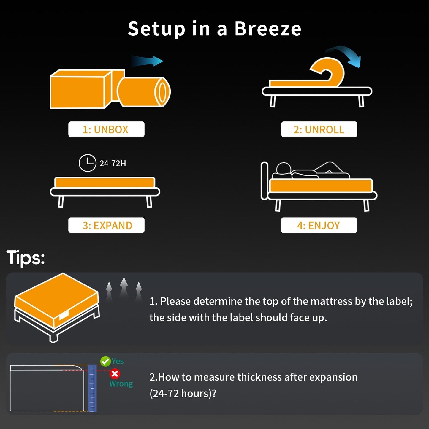 Materasso in memory foam Cool Gel SweDrea da 10 pollici di medie dimensioni con CertiPUR-US, SGS e OEKO-TEX