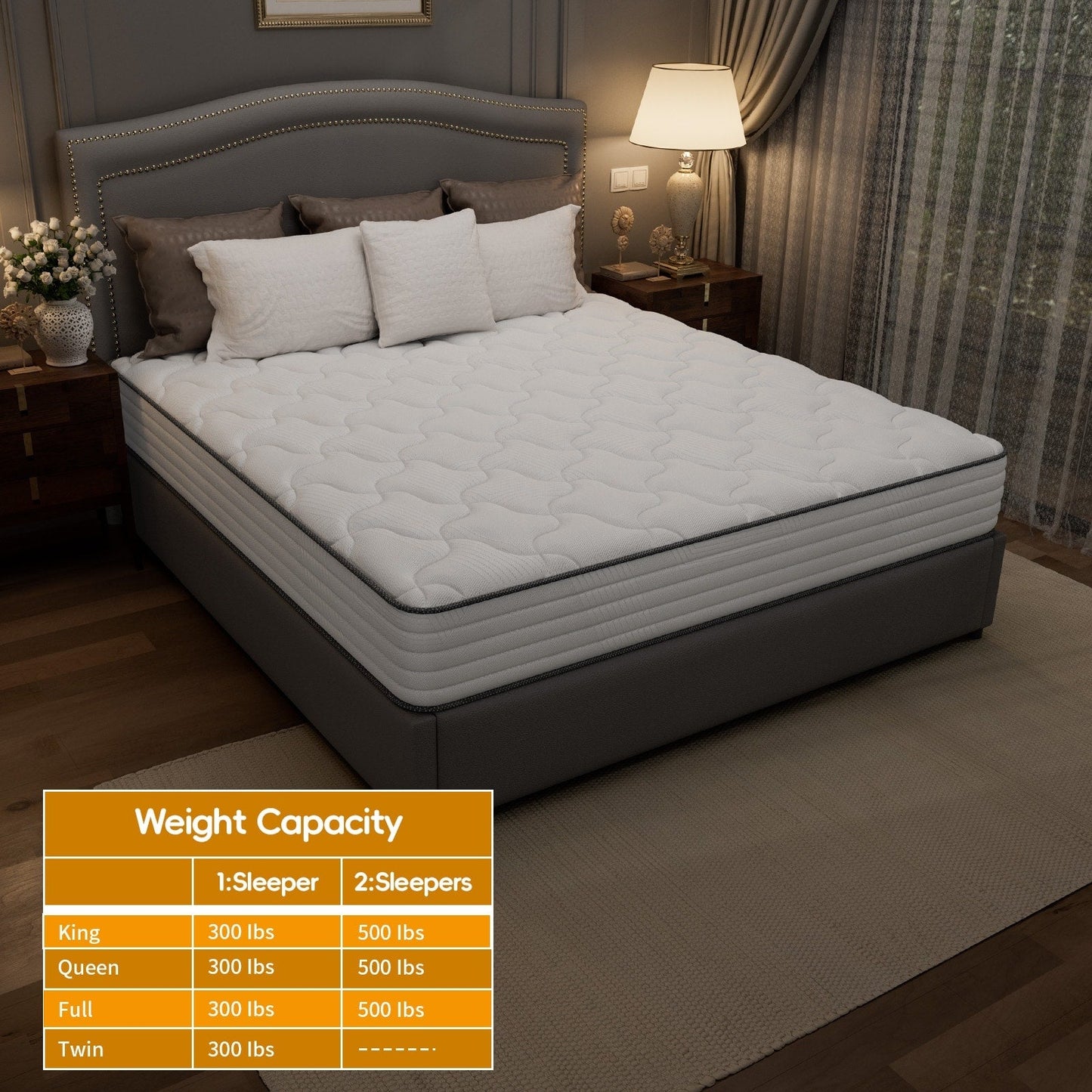 Materasso in memory foam Cool Gel SweDrea da 10 pollici di medie dimensioni con CertiPUR-US, SGS e OEKO-TEX