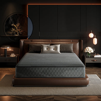 Materasso ibrido in memory foam infuso di gel SweDrea da 8/12 pollici, mediamente rigido, rinfrescante e traspirante con CertiPUR-US, SGS e OEKO-TEX