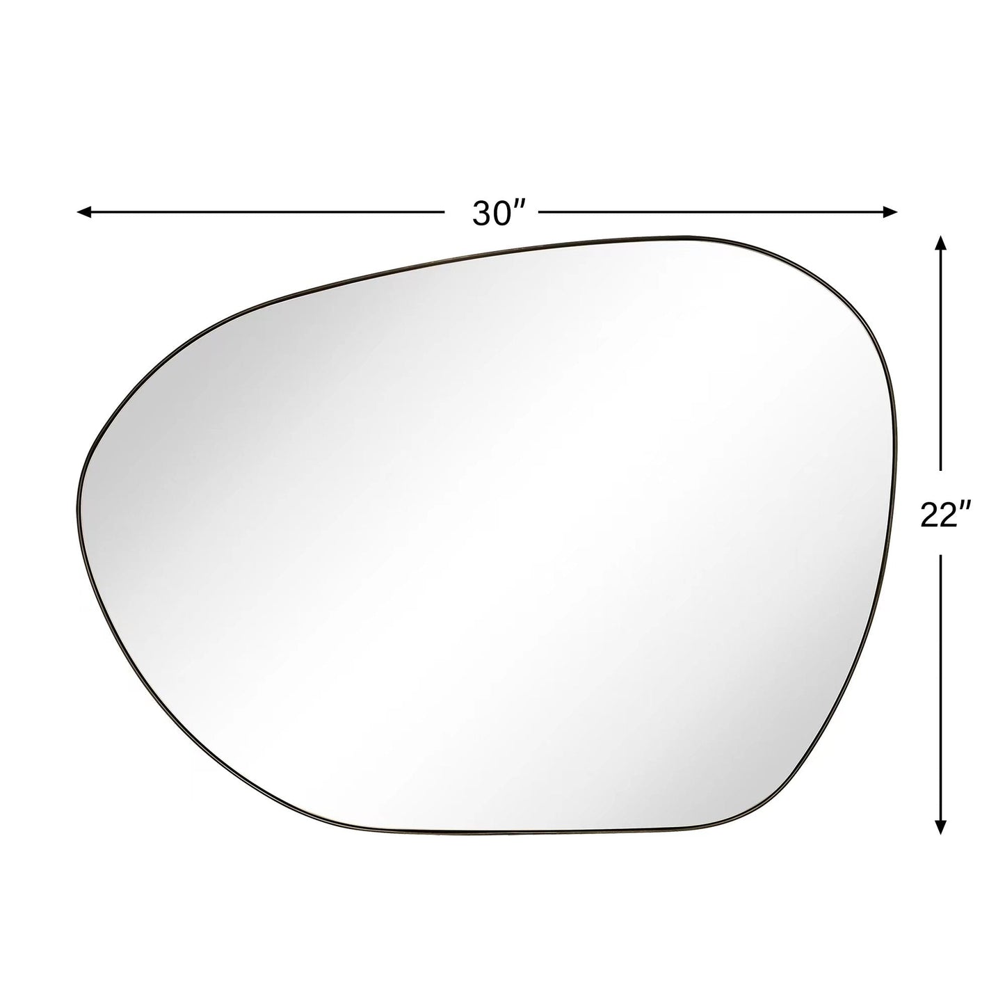 Specchio da parete Bertlinde TEHOME specchio di forma irregolare per soggiorno