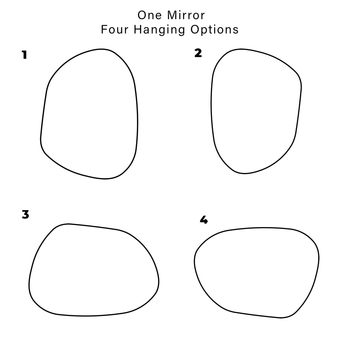 Specchio da parete Bertlinde TEHOME specchio di forma irregolare per soggiorno