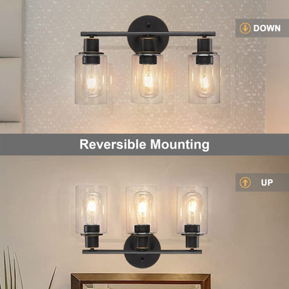 Lampada da bagno a 3 luci da 17 pollici, lampada da toeletta in bronzo oliato