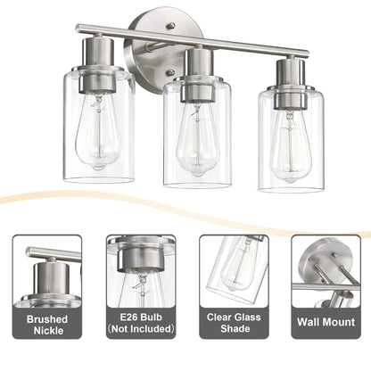 Lampada da bagno a 3 luci da 17 pollici, lampada da toeletta in bronzo oliato