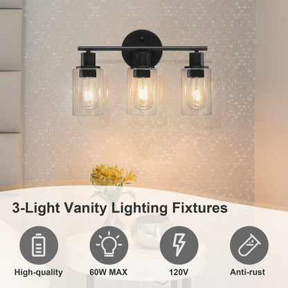 Lampada da bagno a 3 luci da 17 pollici, lampada da toeletta in bronzo oliato