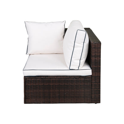 Divano componibile modulare da esterno York a 4 pezzi con cuscini