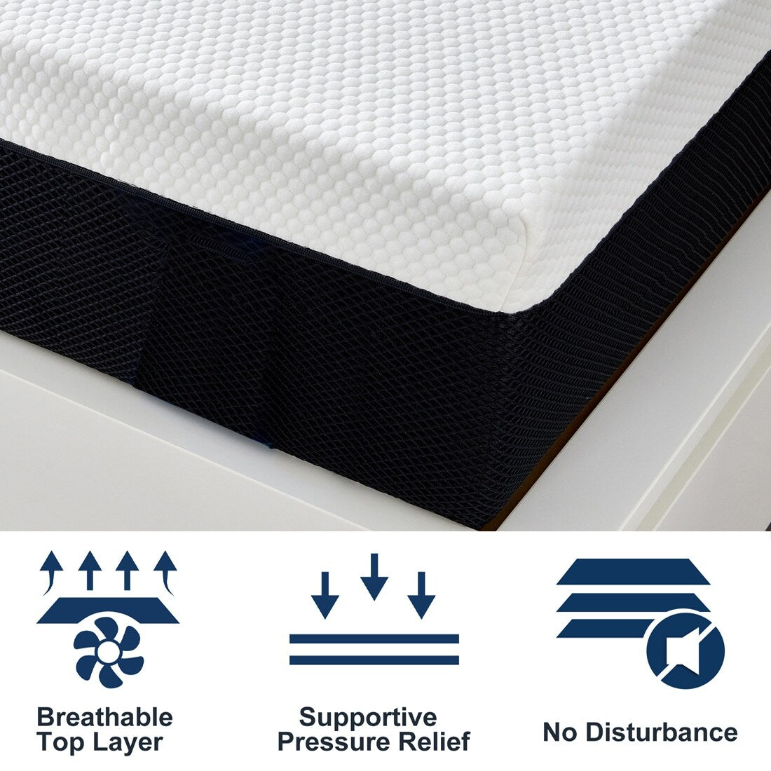 Materasso in memory foam Stiku da 10 pollici di medie dimensioni, materasso in una scatola