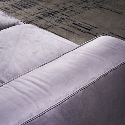 Divano quadrato 110'' Masha Velvet a quattro posti per divano letto da soggiorno