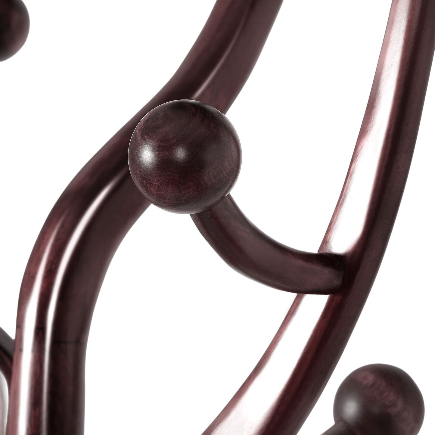 Appendiabiti indipendente in legno di caucciù con 8 ganci - 24,5 L x 70,87 A