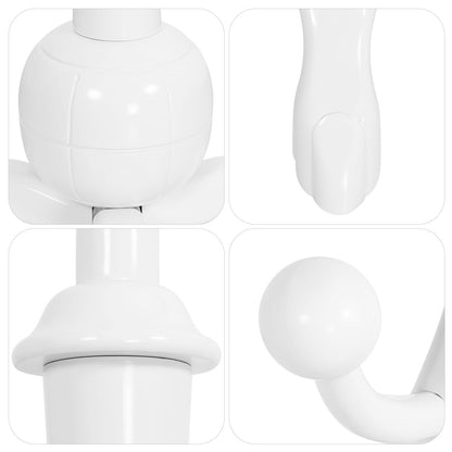 Appendiabiti indipendente in legno di caucciù con 8 ganci - 24,5 L x 70,87 A