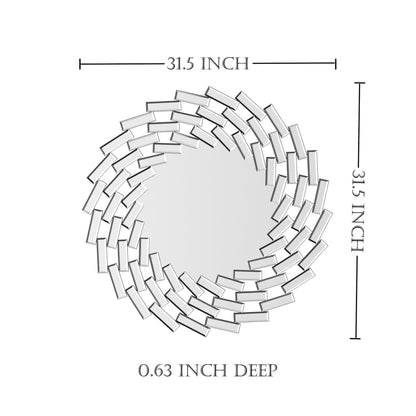 Specchio da parete a forma di raggio di sole, specchio decorativo rotondo