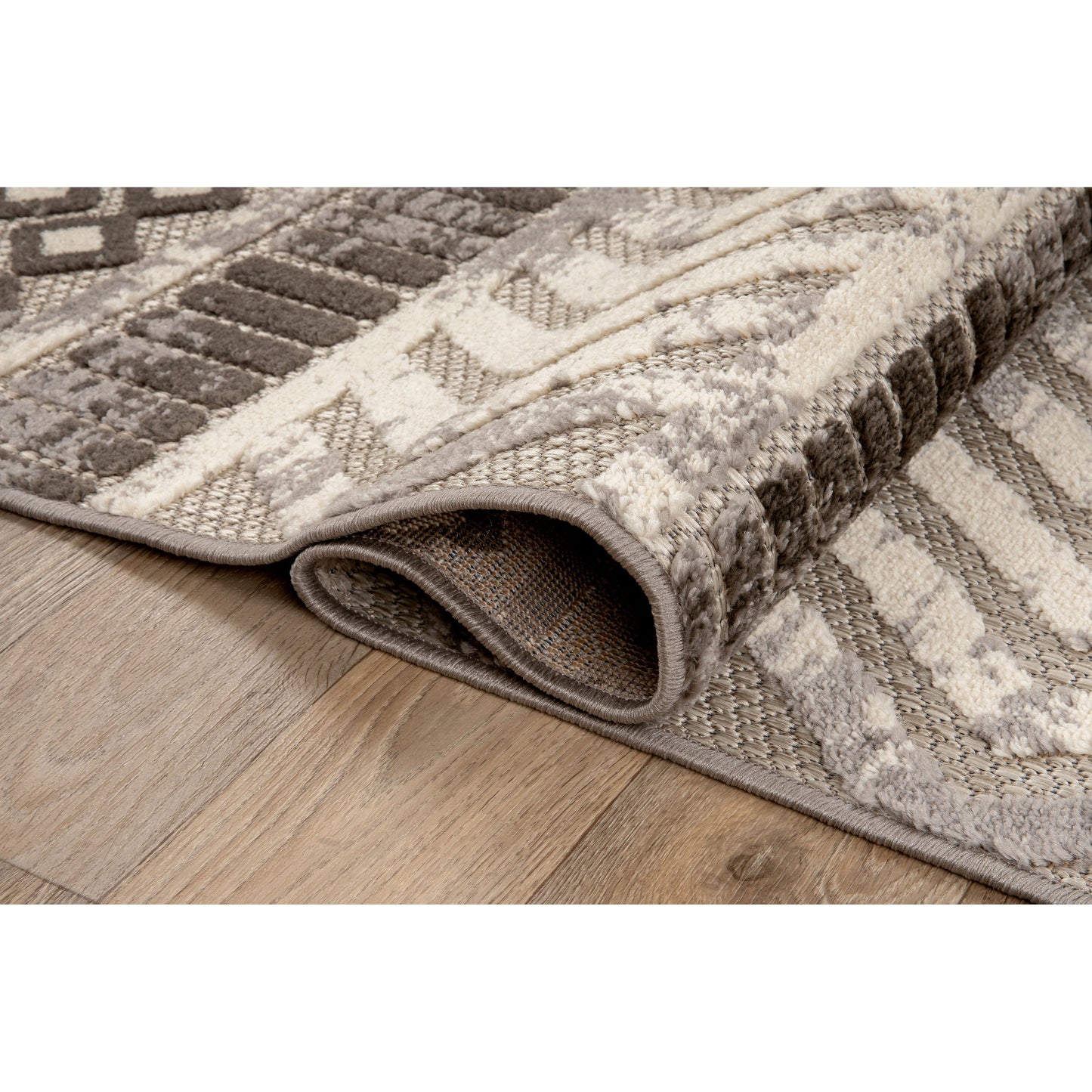 Tappeto per interni/esterni con motivo geometrico anticato della World Rug Gallery