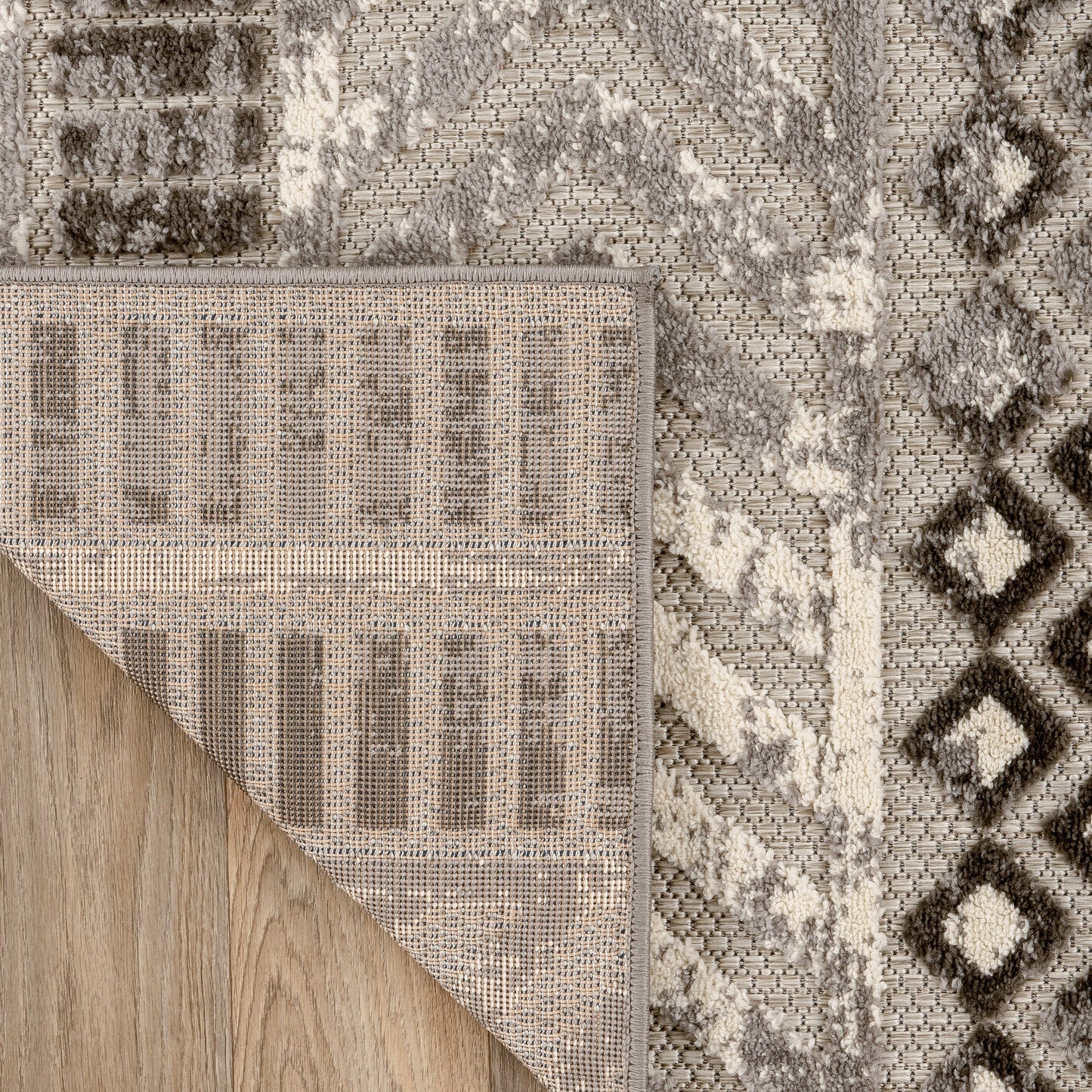 Tappeto per interni/esterni con motivo geometrico anticato della World Rug Gallery