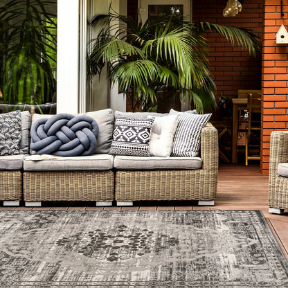 Tappeto tradizionale per interni/esterni in stile anticato della World Rug Gallery