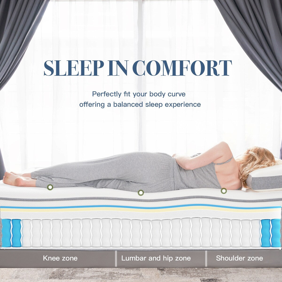 12 migliori materassi ibridi, memory foam in gel con materasso a molle insacchettate in una scatola per un sonno fresco, materasso a sensazione media