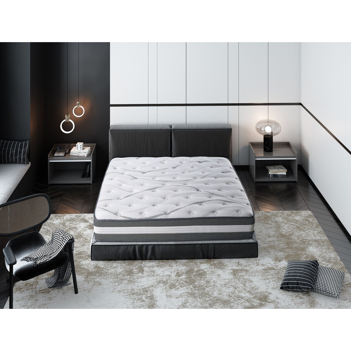 Materasso ibrido a molle insacchettate da 12''