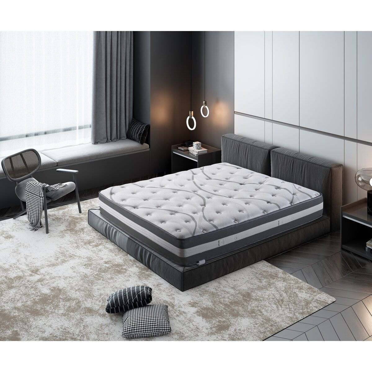 Materasso ibrido a molle insacchettate da 12''