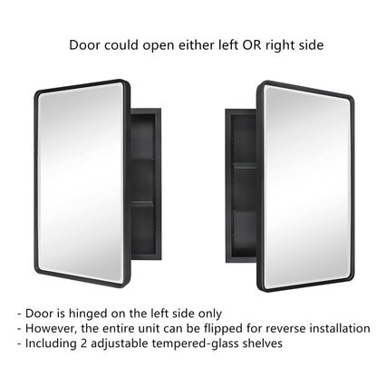 Armadietti per medicinali da bagno in metallo da incasso TEHOME Farmhouse con specchio