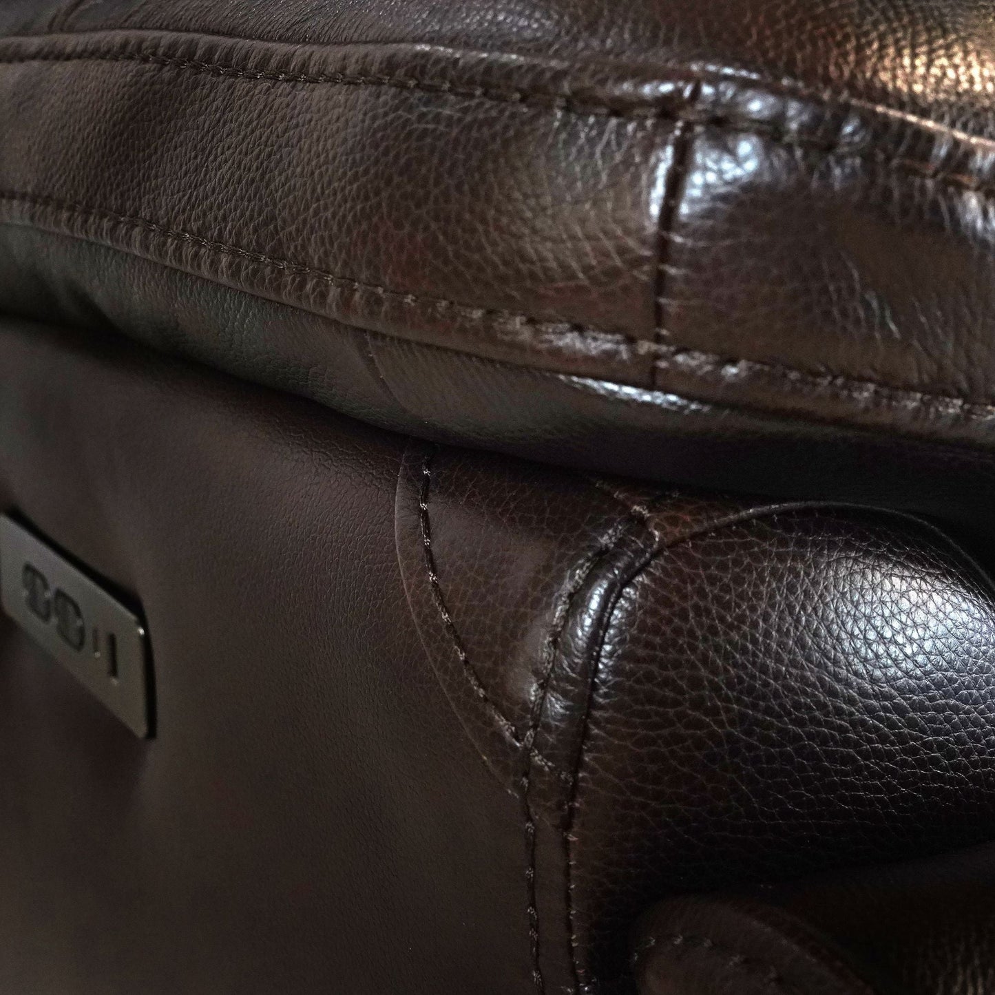 Poltrona reclinabile elettrica in pelle pieno fiore, poggiatesta regolabile, poggiapiedi estensibile, poltrona reclinabile a gravità zero