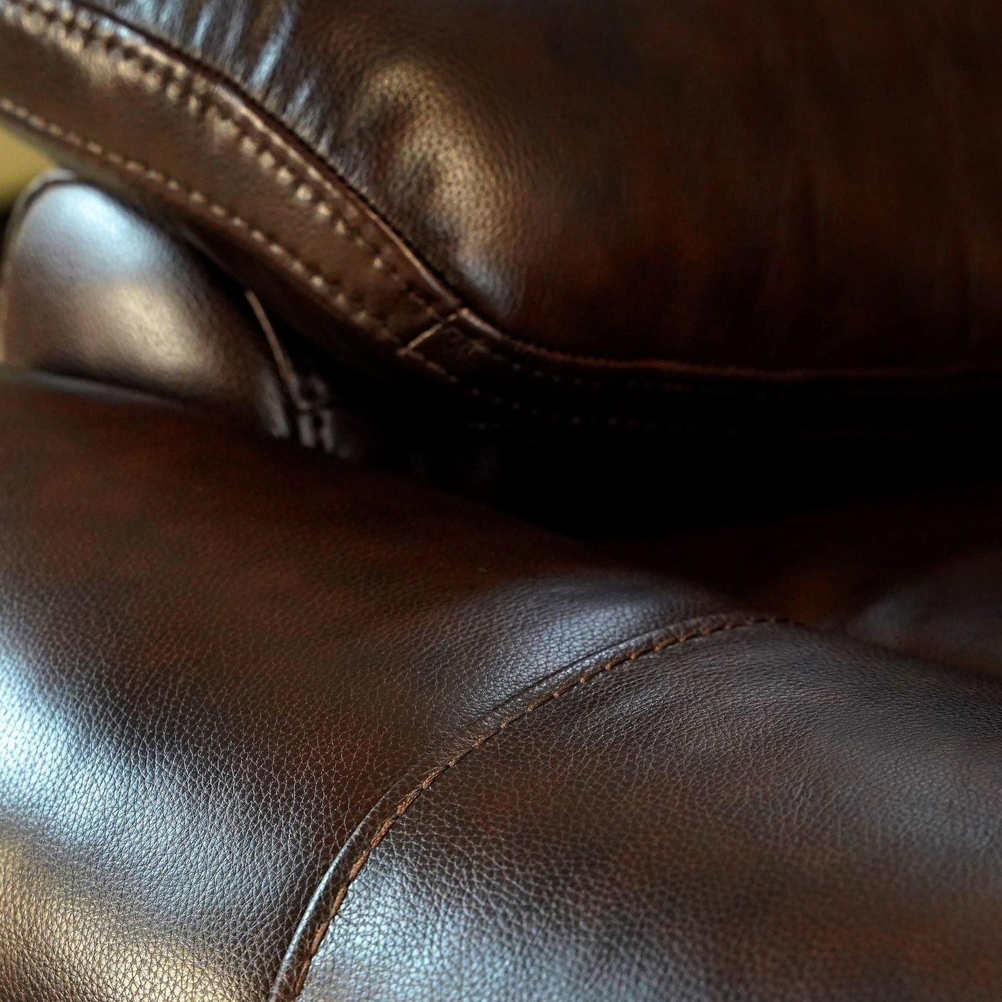 Poltrona reclinabile elettrica in pelle pieno fiore, poggiatesta regolabile, poggiapiedi estensibile, poltrona reclinabile a gravità zero