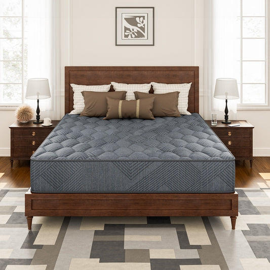 Materasso ibrido a molle insacchettate SweDrea da 10 pollici con memory foam in gel e cuscino rigido, certificato CertiPUR-US, SGS e OEKO-TEX