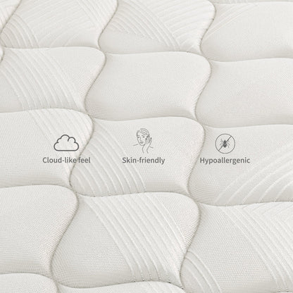 Materasso ibrido rigido SweDrea da 8/12 pollici, rinfrescante e traspirante con CertiPUR-US, SGS e OEKO-TEX