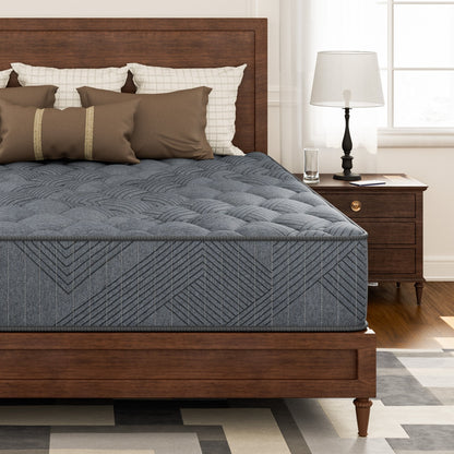 Materasso ibrido a molle insacchettate SweDrea da 8/12 pollici con memory foam in gel e cuscino rigido, certificato CertiPUR-US, SGS e OEKO-TEX