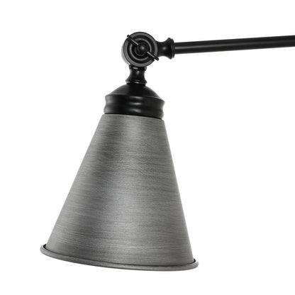 Applique da parete industriale WINGBO con braccio girevole e paralume in metallo, confezione da 2...