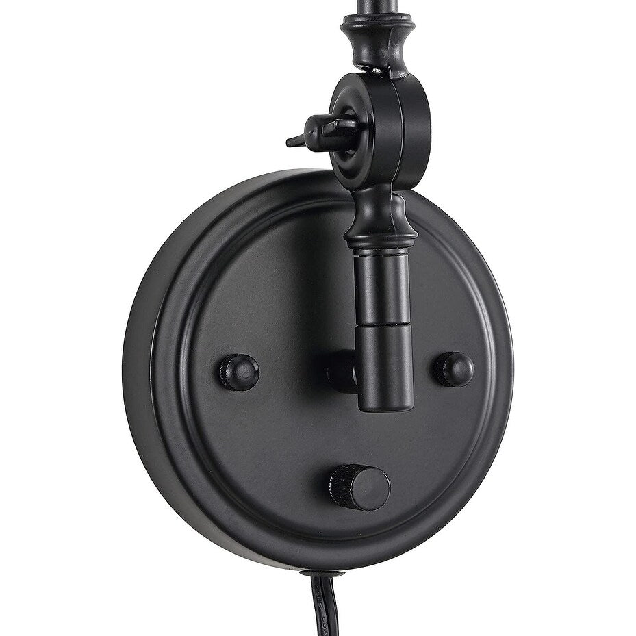 Applique da parete industriale WINGBO con braccio girevole e paralume in metallo, confezione da 2...