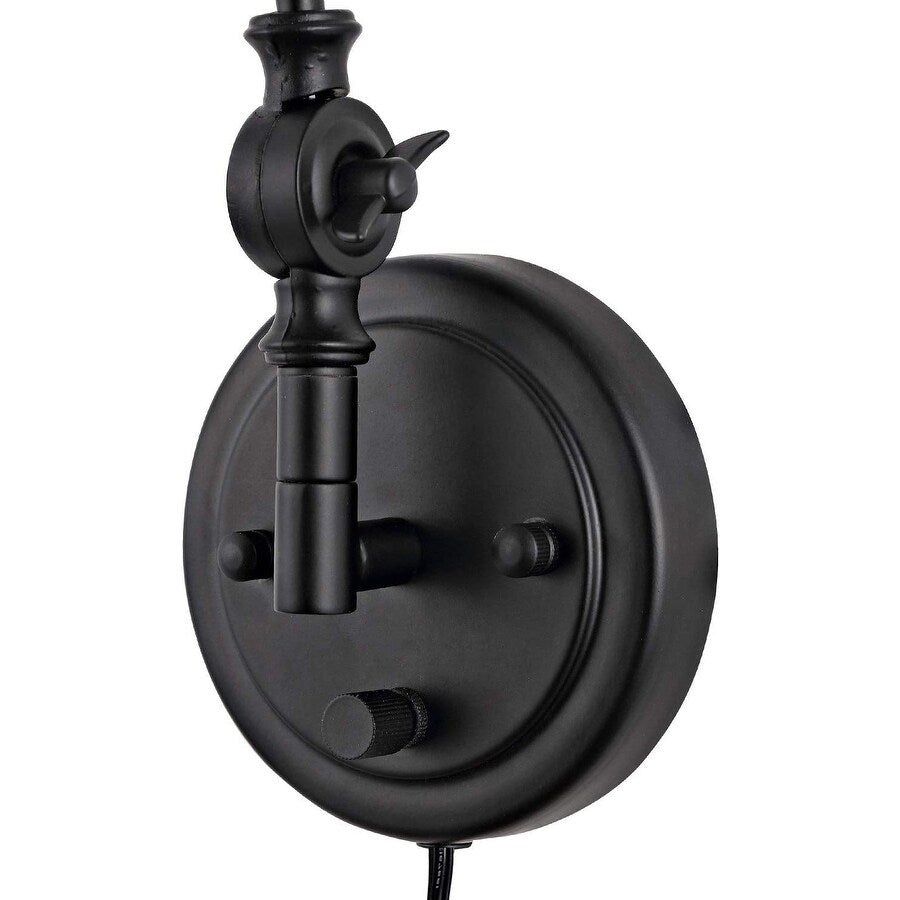 Applique da parete industriale WINGBO con braccio girevole e paralume in metallo, confezione da 2...