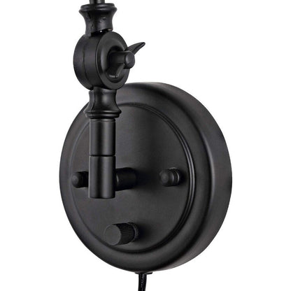 Applique da parete industriale WINGBO con braccio girevole e paralume in metallo, confezione da 2...