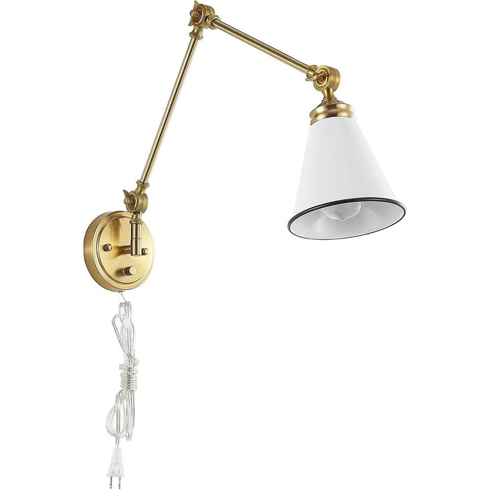 Applique da parete industriale WINGBO con braccio girevole e paralume in metallo, confezione da 2...