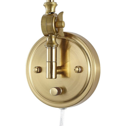 Applique da parete industriale WINGBO con braccio girevole e paralume in metallo, confezione da 2...