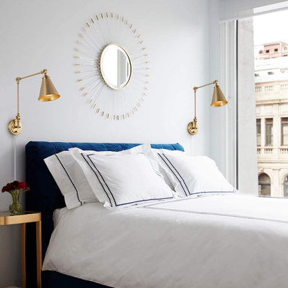 Applique da parete industriale WINGBO con braccio girevole e paralume in metallo, confezione da 2...