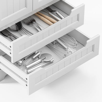 Mobile dispensa da cucina, mobiletto da bagno indipendente con 2 ante e cassetti