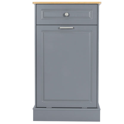 Cestino per rifiuti da cucina ribaltabile, cestino per rifiuti da banco in legno con cassetto